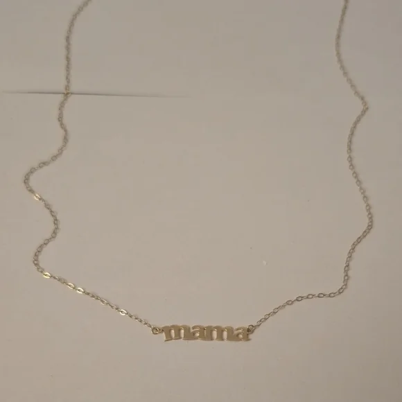 14 K Gold 'Mama' Necklace